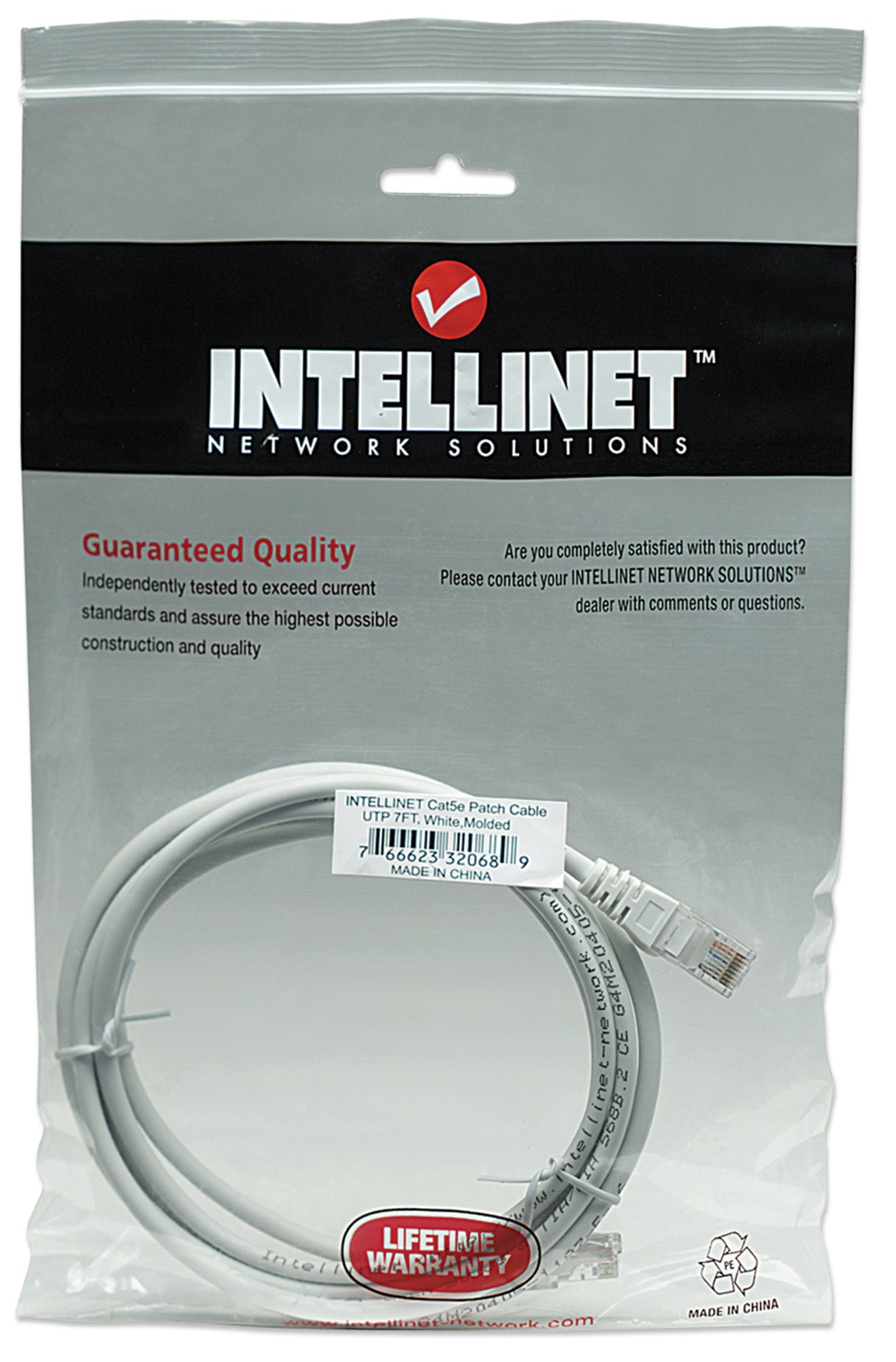 Cavo di rete Patch in Rame Cat5e Bianco UTP 2m - Intellinet ICOC U5EB-020-WH
