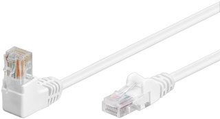 Cavo di rete patch Cat5e UTP angolato 90° 5m Bianco - Goobay ICOC U5EB-050-WHL