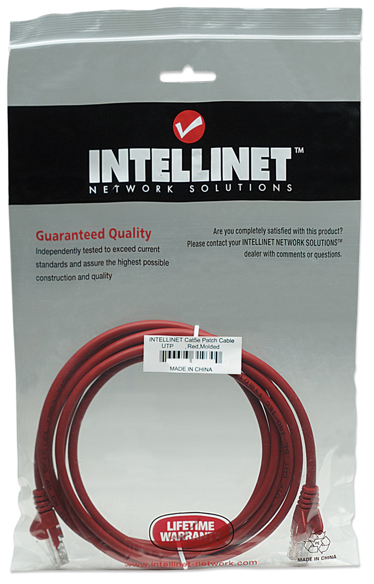 Cavo di rete Patch in Rame Cat5e Rosso UTP 7,5m - Intellinet ICOC U5EB-075-RE