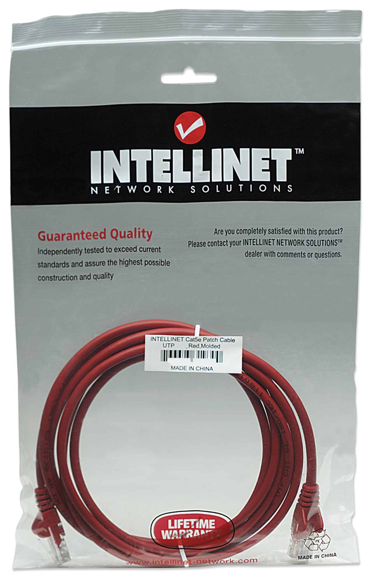 Cavo di rete Patch in Rame Cat5e Rosso UTP 15m - Intellinet ICOC U5EB-150-RE
