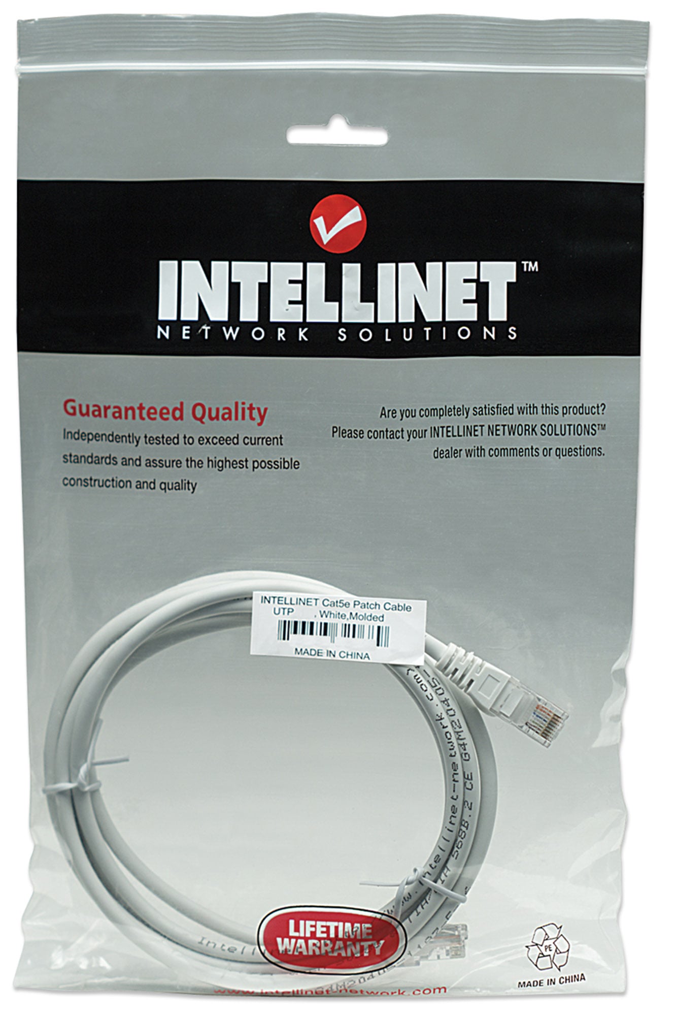 Cavo di rete Patch in Rame Cat5e Bianco UTP 15m - Intellinet ICOC U5EB-150-WH