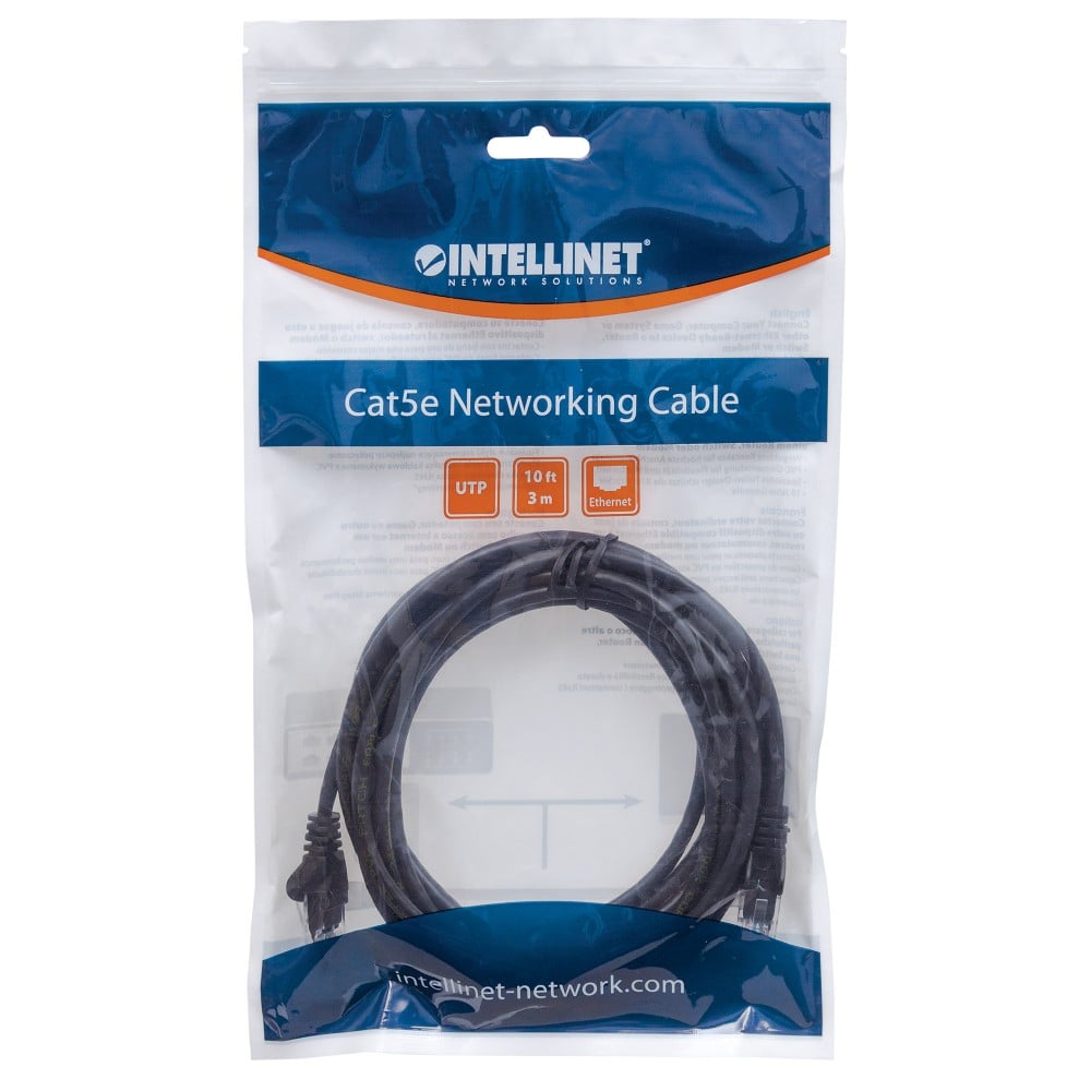 Cavo di rete Patch in Rame Cat5e Nero UTP 20m - Intellinet ICOC U5EB-200-BK
