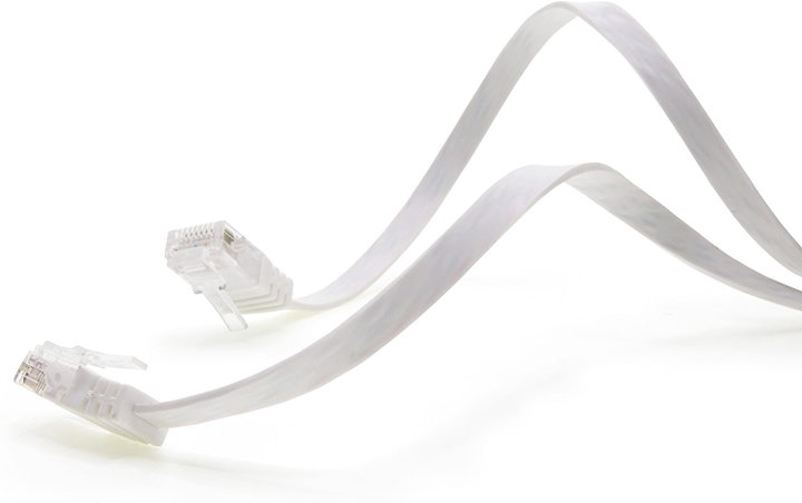 Cavo di Rete Patch Piatto Cat5e CCA UTP Bianco 0,5m - Techly Professional ICOC U5EB-FL-005T