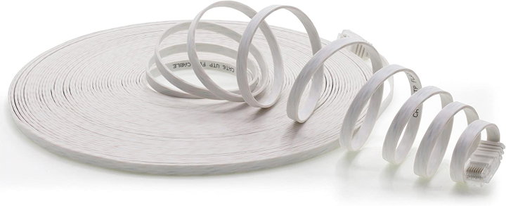 Patch Network Cable Cat 5 and CCA UTP White 1 m - Techly Professional ICOC U 5 EB-FL- 010 T