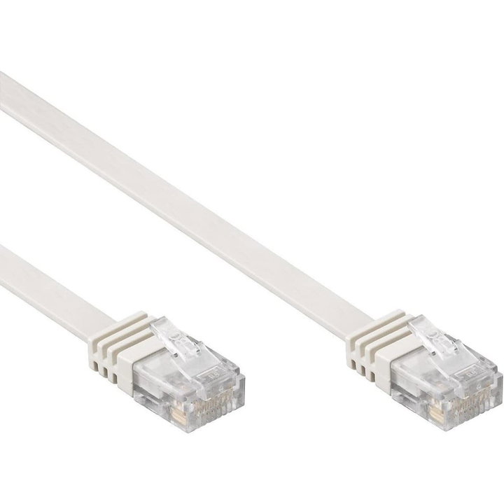 Patch Network Cable Cat 5 and CCA UTP White 3 m - Techly Professional ICOC U 5 EB-FL- 030 T