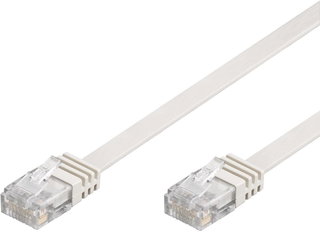 Cavo di Rete Patch Piatto Cat5e CCA UTP Bianco 5m - Techly Professional ICOC U5EB-FL-050T
