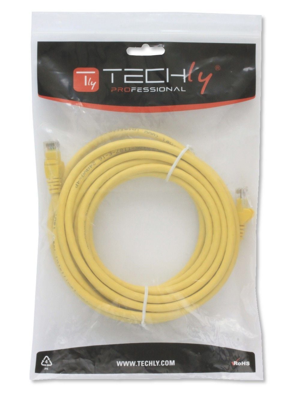Patch Network Cable in Copper Cat 6 Yellow UTP 5 m - Techly Professional ICOC U 6 - 6 U- 050 -YET