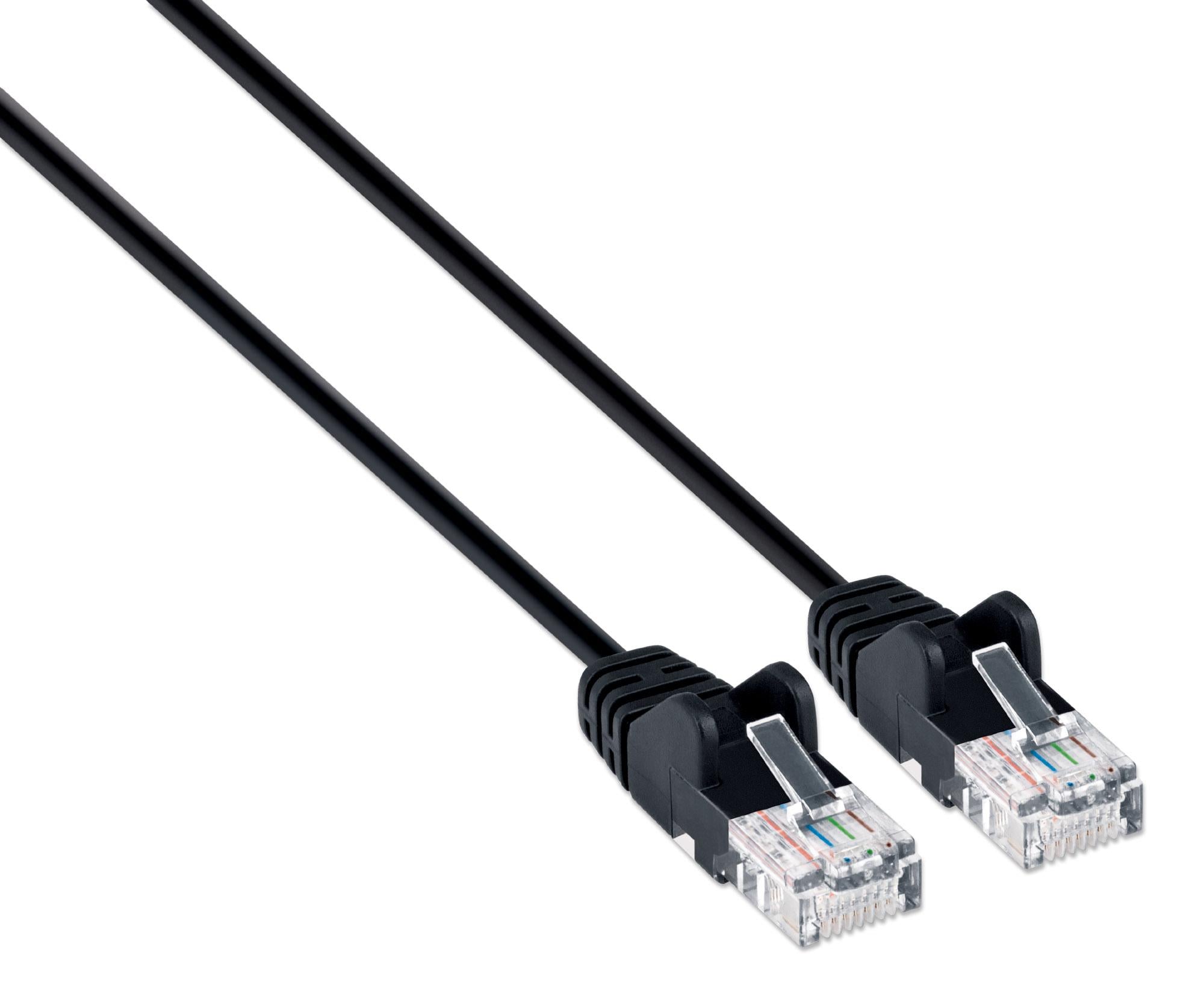 Cat 6 UTP Slim 2 network patch cable Black - Intellinet ICOC U 6 -SLIM- 020 BK