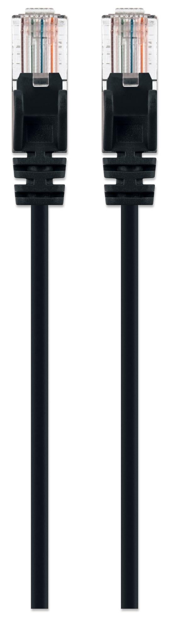 Cat 6 UTP Slim 2 network patch cable Black - Intellinet ICOC U 6 -SLIM- 020 BK