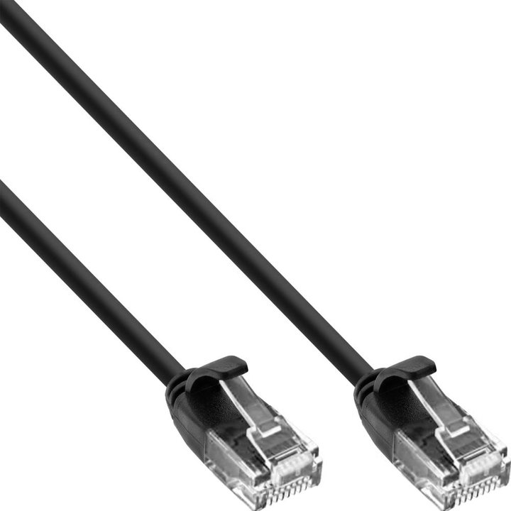 Cavo Patch Rete Cat6 UTP Slim 3m Nero - Techly Professional ICOC U6-SLIM-030BK2