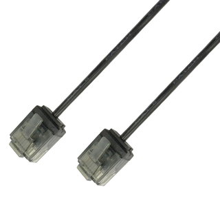 Cavo di rete Patch Ultra Slim Cat6 UTP 3m Nero - Techly Professional ICOC U6-SLIM-030BKT
