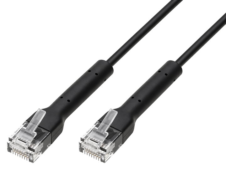 Cavo Slim Patch Rete Cat6A U/UTP 0,5m Nero - Techly Professional ICOC U6A-BD-005B