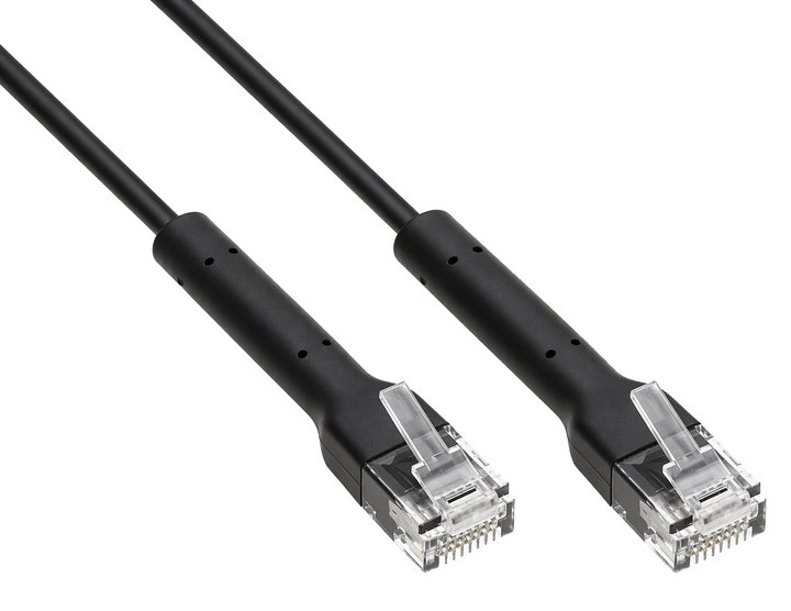 Cavo Slim Patch Rete Cat6A U/UTP 0,5m Nero - Techly Professional ICOC U6A-BD-005B