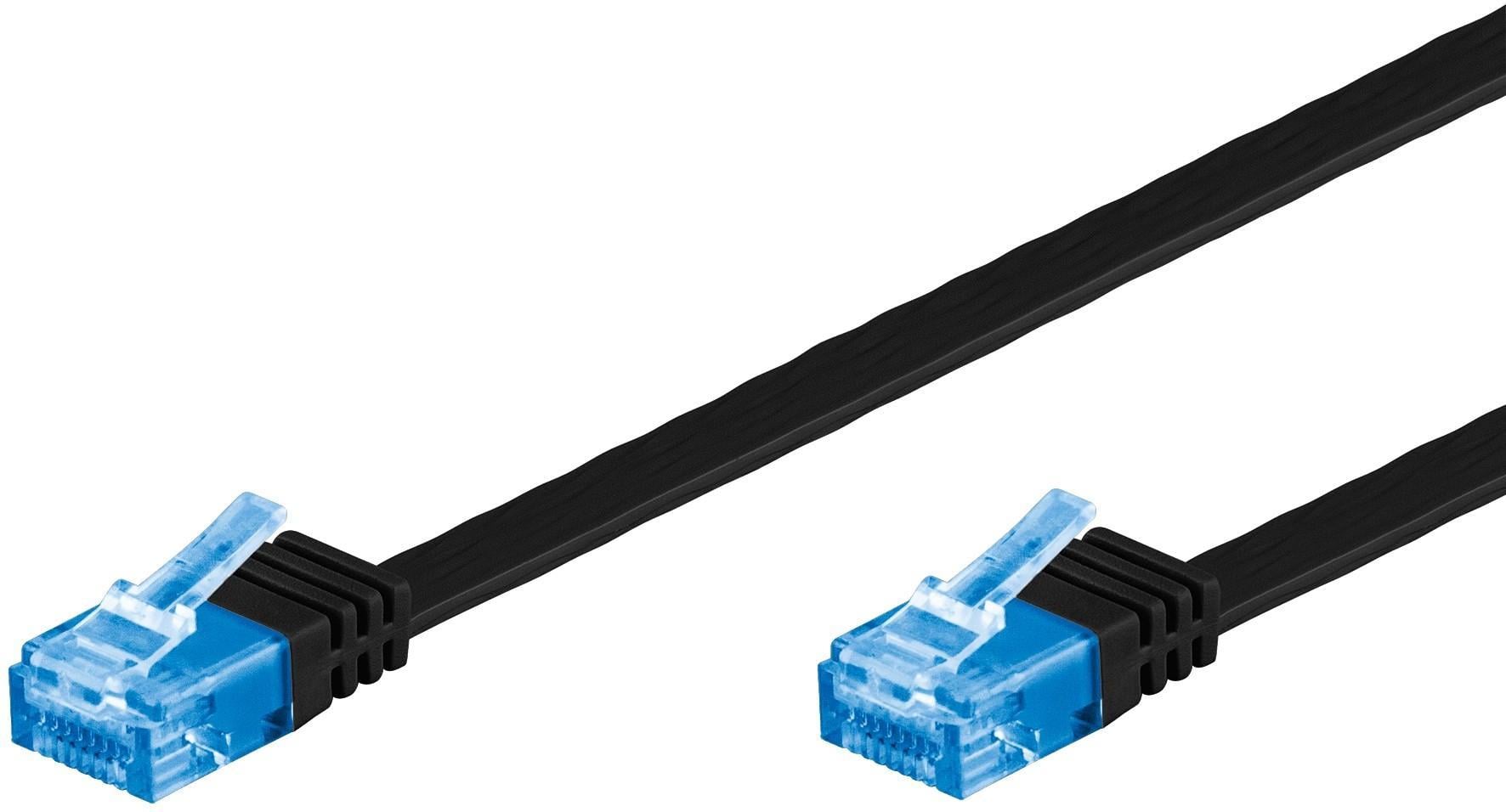 Cavo di Rete Patch Piatto in Rame Cat6A UTP 15m Nero - Intellinet ICOC U6A-FL-150BK