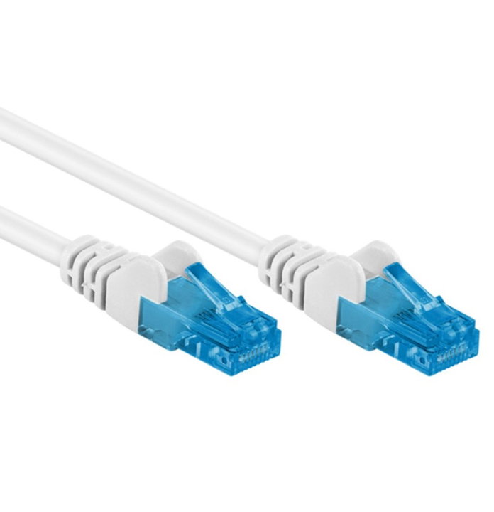 Cavo di rete Patch in Rame Cat6A Bianco U/UTP 0.5m - Goobay ICOC U6AG-005-WHG