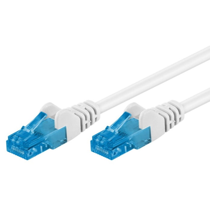 Cavo di rete Patch Cat6A Bianco U/UTP 1m - Goobay ICOC U6AG-010-WHG