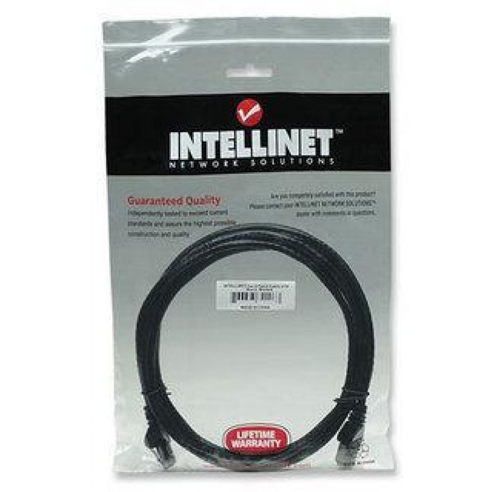 Cavo di rete Patch in Rame Cat6A Nero UTP 1,5m - Intellinet ICOC U6AG-015-BK
