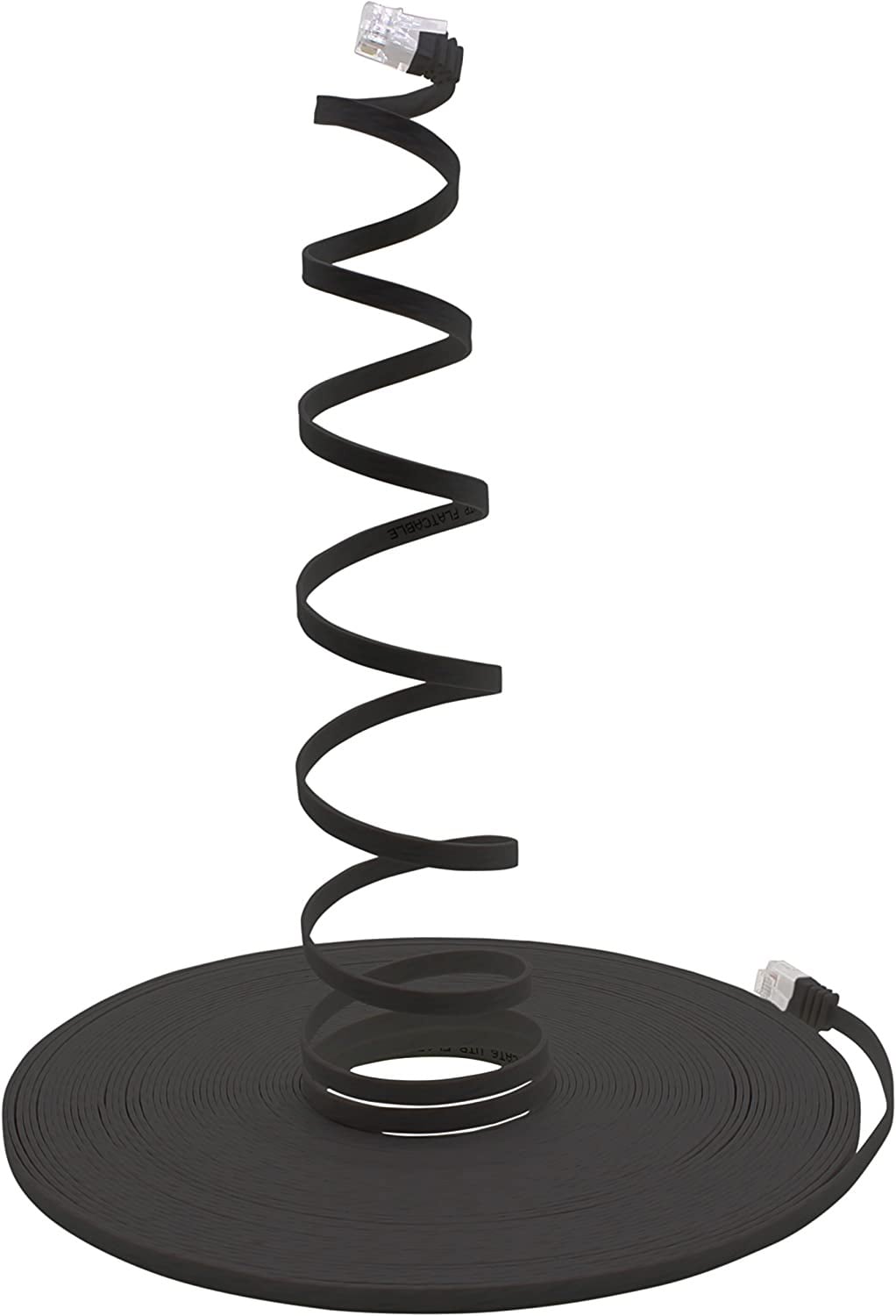 Cavo di Rete Patch Piatto Cat6 UTP 10m Nero - Techly Professional ICOC U6EB-FL-100BKT