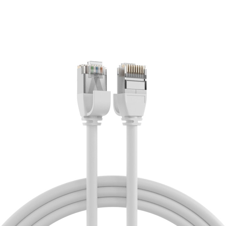 Cavo di Rete Patch Cat6A U/FTP TPE 4mm Ultraflex Bianco 0,15m - ICOC UF6A-TPE-001WH