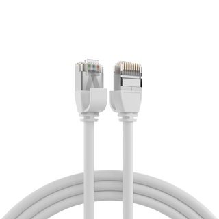 Cavo di Rete Patch Cat6A U/FTP TPE 4mm Ultraflex Bianco 0,5m - ICOC UF6A-TPE-005WH
