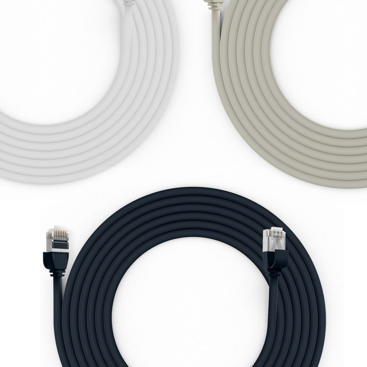 Cavo di Rete Patch Cat6A U/FTP TPE 4mm Ultraflex Bianco 1m - ICOC UF6A-TPE-010WH