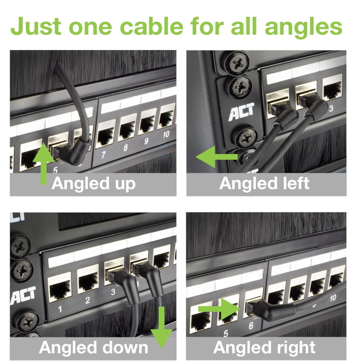Cavo di rete Patch Slim Angolato 90° Rame TPE Cat6A Nero U/FTP 3m - Techly Professional ICOC UF6A-TPE36-030B