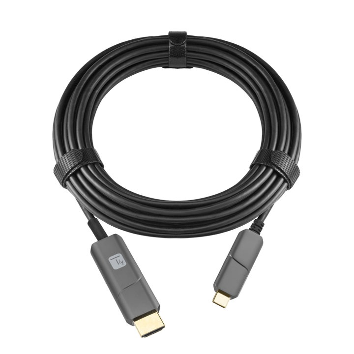 Active Optical Cable (AOC) from USB-C M to HDMI-A M 10 m - Techly IOC UHDMI-AOC- 010