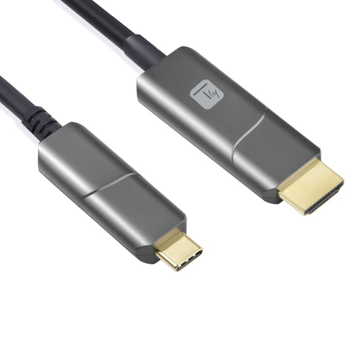 Active Optical Cable (AOC) from USB-C M to HDMI-A M 20 m - Techly IOC UHDMI-AOC- 020