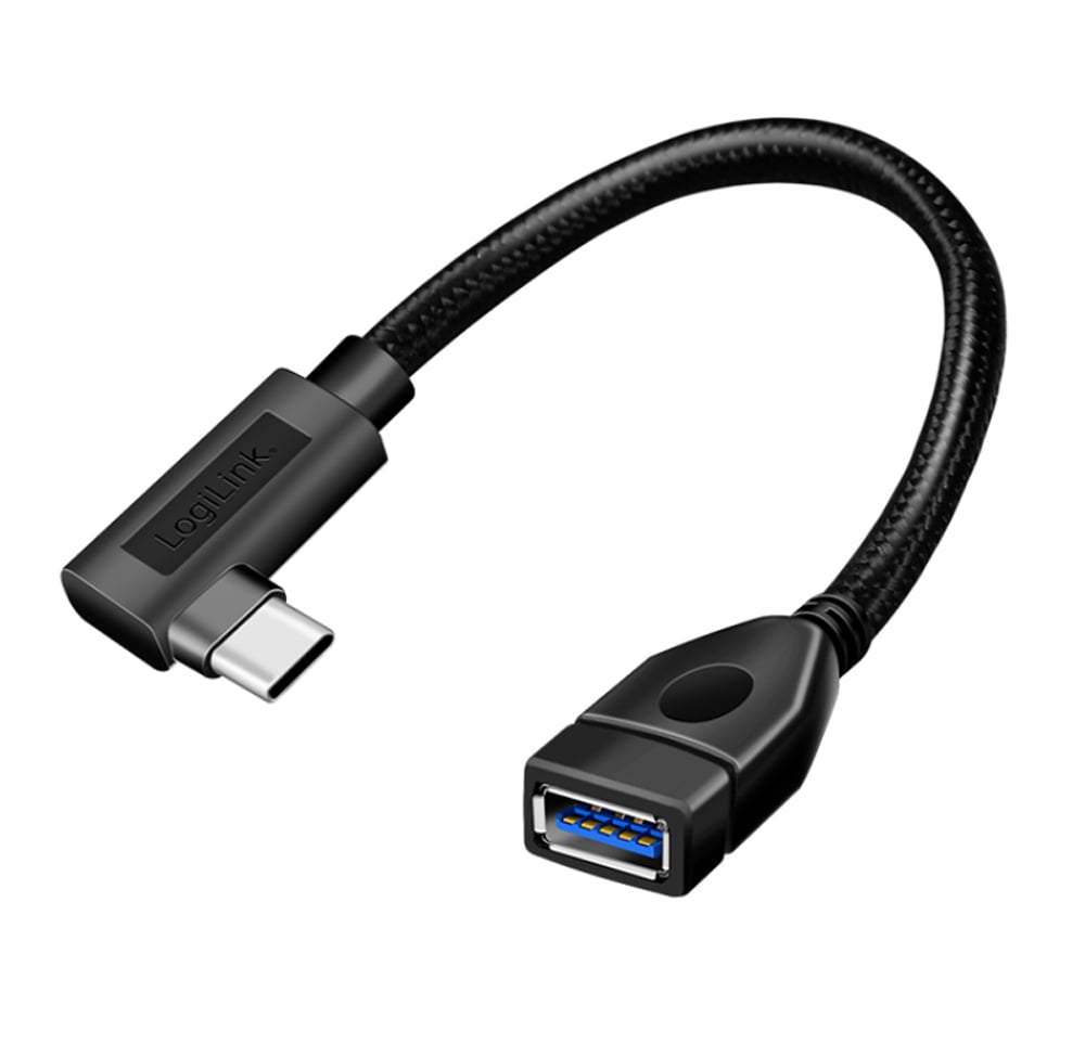 USB 3.2 Cable Gen 2 OTG USB-C Male Angle USB-A Female 0,2 m - Logilink ICOC UOTG- 32 C 9 MAF