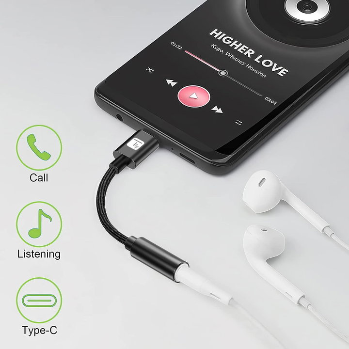 Cavo Adattatore USB-C a Jack 3.5mm con Chip DAC - Techly ICOC USBC-DAC24J