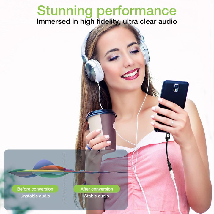 Cavo Adattatore USB-C a Jack 3.5mm con Chip DAC - Techly ICOC USBC-DAC24J
