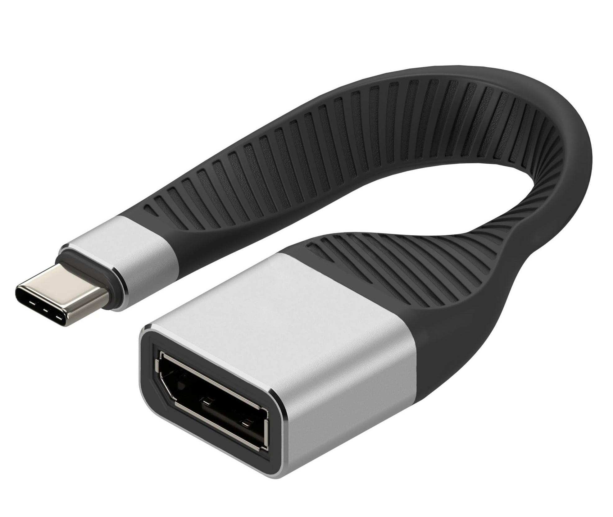Short Cable USB-C Plate Male to Displayport Female FPC 13,1 cm - Techly ICOC USBC-DP 12