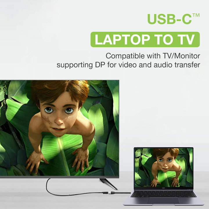 Cavo Corto Piatto USB-C Maschio a Displayport Femmina FPC 13,1 cm - Techly ICOC USBC-DP12