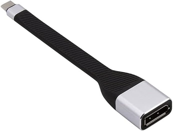 Cavo Corto Piatto USB-C Maschio a Displayport Femmina FPC 13,1 cm - Techly ICOC USBC-DP12