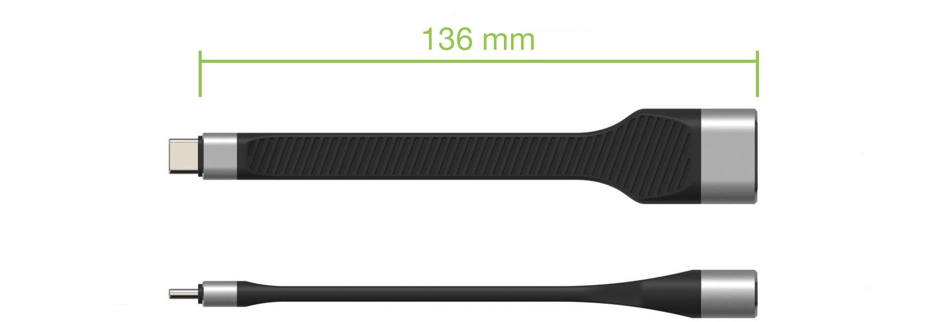 Cavo Corto Piatto USB-C™ Maschio a HDMI Femmina FPC 13,6 cm - Techly ICOC USBC-FL-HD4K