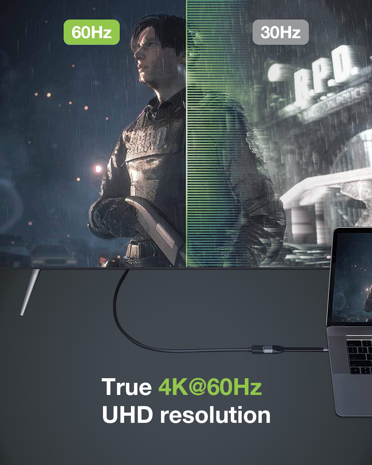 Cavo Corto Piatto USB-C™ Maschio a HDMI Femmina FPC 13,6 cm - Techly ICOC USBC-FL-HD4K