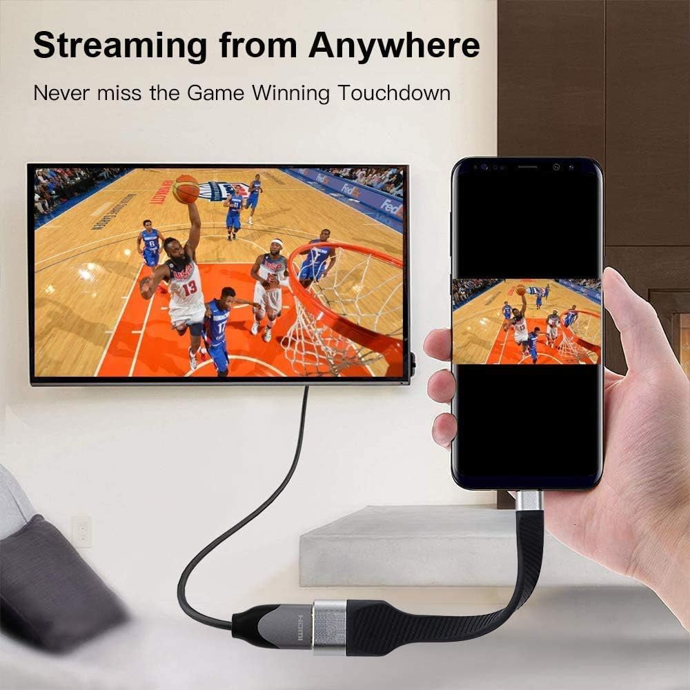 Cavo Corto Piatto USB-C™ Maschio a HDMI Femmina FPC 13,6 cm - Techly ICOC USBC-FL-HD4K