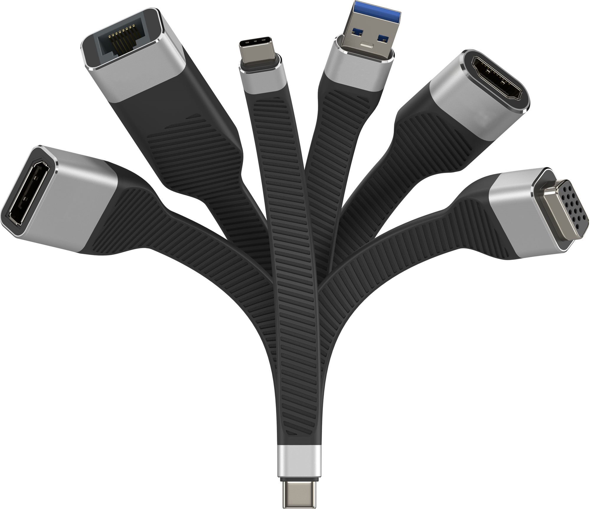 Cavo Corto Piatto USB-C™ Maschio a RJ45 Femmina FPC 14,4 cm - Techly ICOC USBC-RJ45