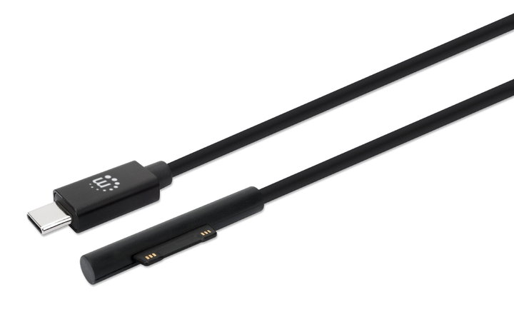 Cavo Ricarica USB-C a Surface Connect 1.8m Nero - Manhattan ICOC USBC-SURFM