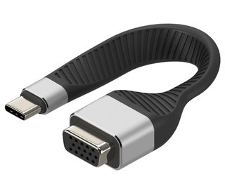 Cavo Corto Piatto USB-C Maschio a VGA Femmina FPC 11,95 cm - Techly ICOC USBC-VGA
