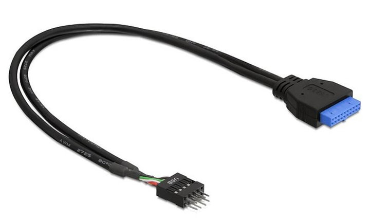 Cavo Interno USB 3.2 19 pin Femmina / USB 2.0 8 pin Maschio 30cm - Delock ICOC USBH-308P
