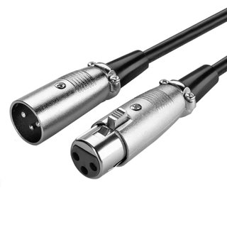 Cavo prolunga XLR Cannon 2m Nero - ICOC XLR-02