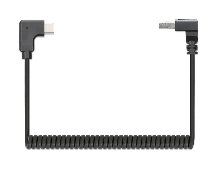 Cavo di Ricarica USB-A a USB-C 1m Spiralato Nero - Manhattan ICOC-USB-CHAC-SP