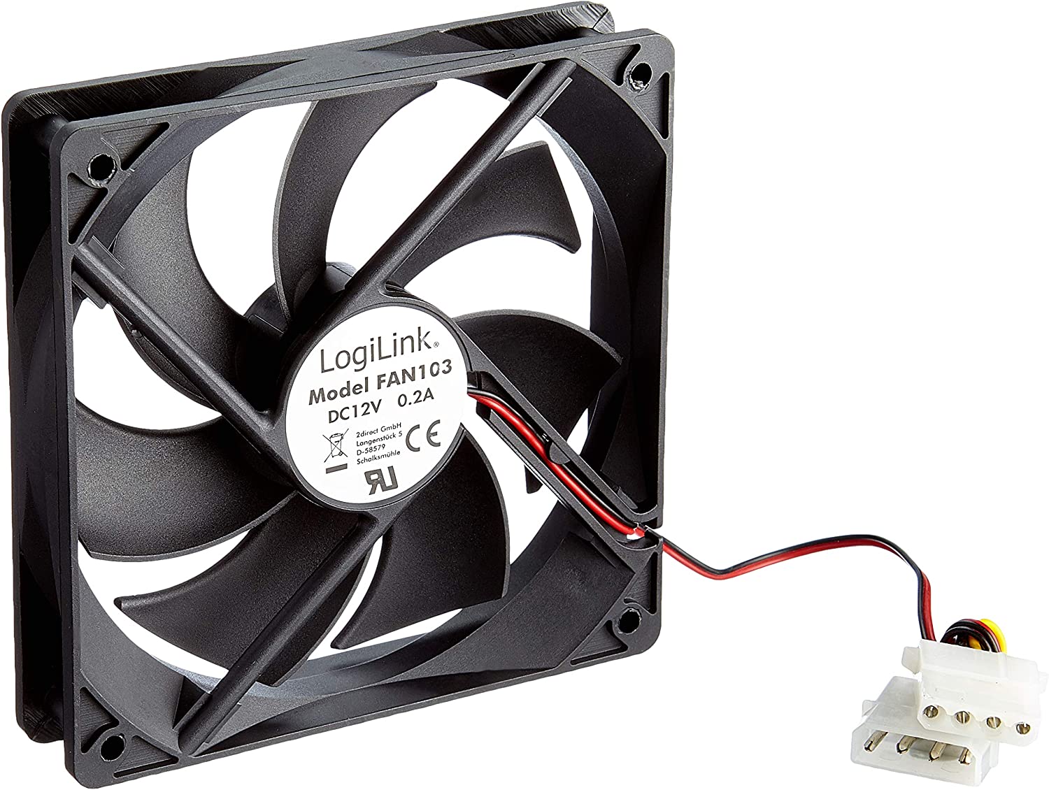 PC Fan 120 x 120 x 25 12 V 1800 RPM with Y Power Cable - Logilink ICOOL- 12 - 1225 LB