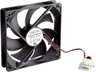 Ventola PC 120x120x25 12V 1800RPM con Cavo Alimentazione a Y - Logilink ICOOL-12-1225LB