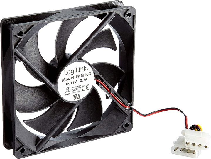 Ventola PC 120x120x25 12V 1800RPM con Cavo Alimentazione a Y - Logilink ICOOL-12-1225LB