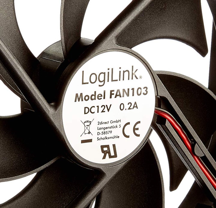 Ventola PC 120x120x25 12V 1800RPM con Cavo Alimentazione a Y - Logilink ICOOL-12-1225LB