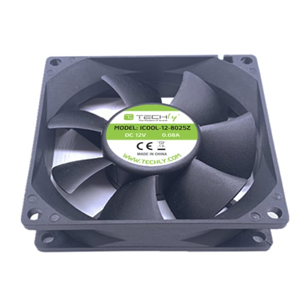 Ventola per PC 80x80x25 12V - Techly ICOOL-12-8025Z