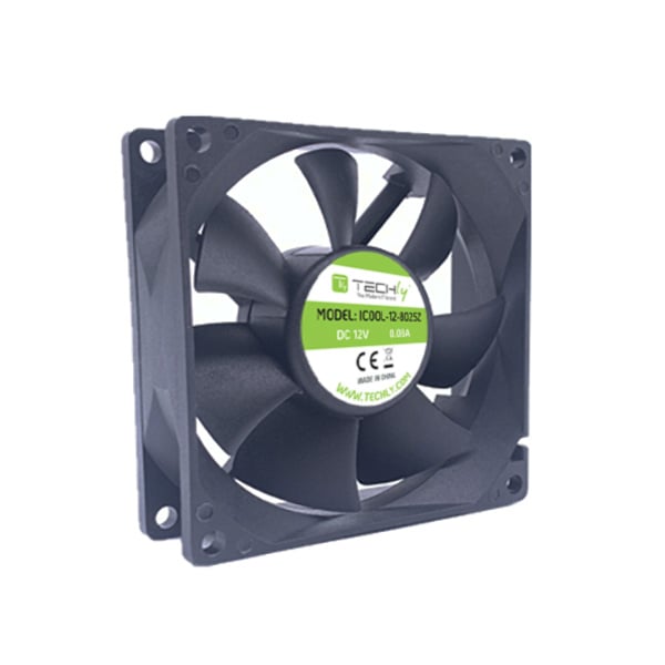 Ventola per PC 80x80x25 12V - Techly ICOOL-12-8025Z