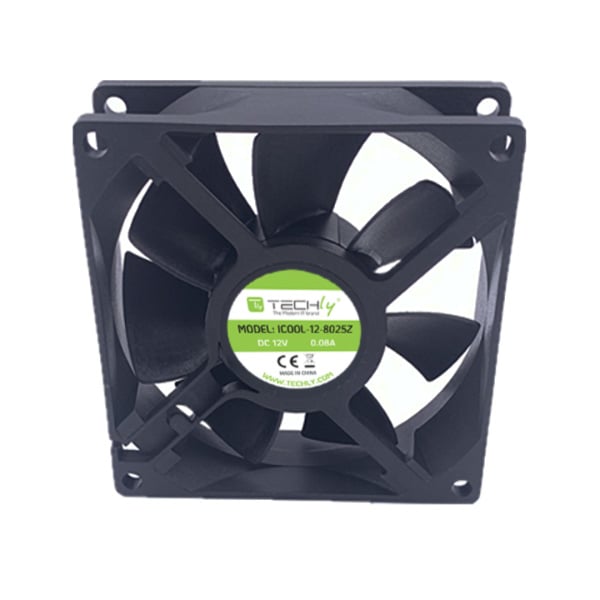 Ventola per PC 80x80x25 12V - Techly ICOOL-12-8025Z